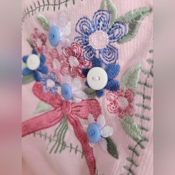 Vintage floral button sweater - Picture 5 of 16